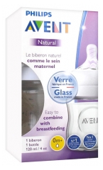 Avent Natural Glass Baby Bottle 120ml 0 Month and +