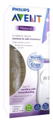 Avent Natural Glass Baby Bottle 240ml 1 Month and +