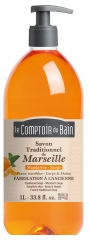 Le Comptoir du Bain Savon Traditionnel de Marseille Mandarine-Sauge 1 L