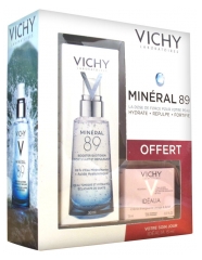 Vichy Minéral 89 Fortifying and Replumping Daily Booster 50ml + Idéalia Energising Cream Normal Skin 15ml Free