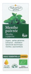 NatureSun Aroms Huile Essentielle Menthe Poivrée (Mentha x piperita) Bio 10 ml