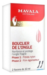 Mavala Bouclier de L'Ongle Renforce et Protège L'Ongle Fragile 2 x 10 ml