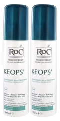 RoC Keops Spray Déodorant Fraîcheur Lot de 2 x 100 ml