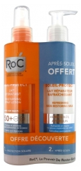 RoC Soleil-Protect Moisturizing Spray Lotion SPF50+ 200ml + Refreshing Skin Restoring Milk 200ml Free