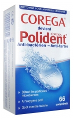 Polident Corega Anti-Bactérien - Anti-Tartre 66 Comprimés