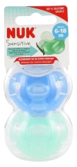 NUK Sensitive 2 Silicone Soothers 6-18 Months