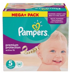 Pampers Active Fit 68 Couches Taille 5 (11-25 kg)