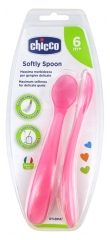 Chicco Softly Spoon 2 Soft Spoons 6 Monate und Mehr