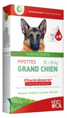 Vétobiol Pipettes Grand Chien 25 à 50 kg 4 Pipettes