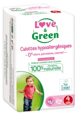 Love & Green Bragas Hipoalergénicas 20 Bragas Tamaño 4 (8-15 kg)