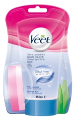 Veet Silk& Fresh Depilatory Cream Under the Shower Sensitive Skins 150ml