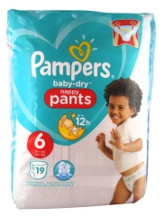 Pampers Baby-Dry 19 Couches-Culottes Taille 6 (15 kg et +)