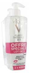 Vichy Pureté Thermale One Step Cleansing Micellar Solution 2 x 400ml