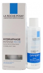 La Roche-Posay Hydraphase Intense Rich 50ml + Micellar Water Sensivite Skin 50ml Free