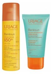 Uriage Bariésun Dry Mist SPF50+ 200ml + Uriage Bariésun After-Sun Repair Balm 150ml Free