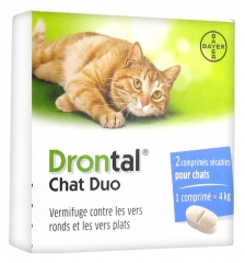 Bayer Drontal Chat Duo 2 Comprimés