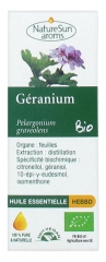 NatureSun Aroms Olejek Eteryczny z Geranium (Pelargonium Graveolens) Organiczny 10 ml