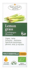 NatureSun Aroms Olejek Eteryczny z Trawy Cytrynowej (Cymbopogon Flexuosus) Organiczny 10 ml