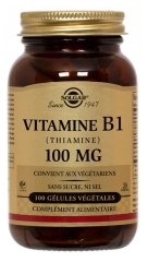 Solgar Vitamine B1 (Thiamine) 100 mg 100 Gélules Végétales