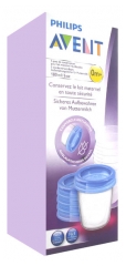 &bdquo;Avent&ldquo; daugkartinio naudojimo motinos pieno laikymo indeliai 180 ml 0 mėn. ir vyresniems, 5 indeliai