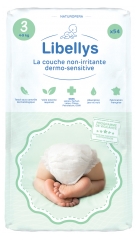 Libellys Couches Non-Irritantes Dermo-Sensitives Taille 3 (4-9 kg) 54 Couches