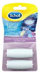 Scholl Velvet Smooth Grain Sensation Douceur 2 Rouleaux de Remplacement