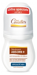 Rogé Cavaillès Déodorant Absorb+ Efficacité 48H Lot de 2 x 50 ml