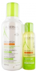 A-DERMA Exomega Control Emollient Cream Anti-Scratching 400ml + Exomega Control Emollient Cleansing Oil Anti-Scratching 100ml Free