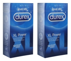 Durex XL Power Lot de 2 x 12 Préservatifs