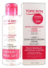 Topicrem Light Ultra-Moisturizing Light Cream 40ml Free + Topicrem Gentle Micellar Water 40ml Free