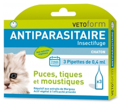 Vetoform Antiparasite Insect Repellent Kitten 3 Pipettes