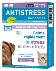 Vetoformar Antiestrés Comprimidos Perro y Gato 20 Comprimidos