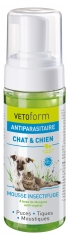 Vetoform Antiparasitaire Mousse Insectifuge Chat et Chien 150 ml