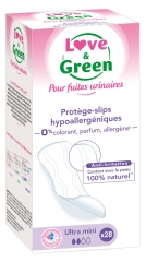 Love & Green para Fugas de Orina Salvaslips Hipoalergénicos Ultra-Mini 28 Salvaslips 