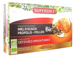 Súper Dieta de Propóleo de Acacia Miel Orgánica de Polen 20 Ampollas