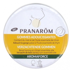 Pranarôm Aromaforce Gommes Adoucissantes Miel/Citron Bio 45 g