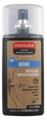 Manouka Baby Spray Anti-Moustiques Chambre de Bébé Toutes Zones 75 ml