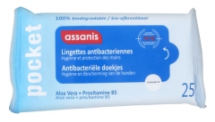 Assanis Pocket Antibakterielle Servietter 25 Servietter