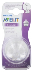 Avent Natural 2 Tetinas de Flujo Recién Nacido 0 Meses