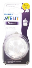 Avent Natürlich 2 Trinksauger Durchschnittlicher Durchfluss 0 Monate und +