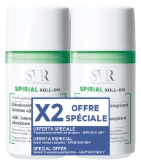 SVR Spirial Déodorant Anti-Transpirant Intense 48H Roll-on Lot de 2 x 50 ml