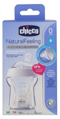 Chicco Natural Feeling Vetro-Glasflasche Slow Flow 150 ml 0 Monate und älter