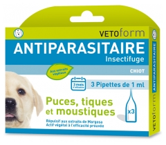 Vetoform Antiparasitaire Insectifuge Chiot 3 Pipettes