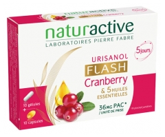 Naturactive Urisanol Flash Cranberry 10 weiße Kapseln + 10 gelbe Kapseln