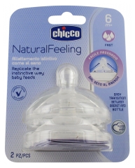 Chicco Natural Feeling 2 Fast Flow Teats 6 Months and +
