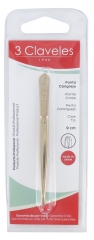 Pensetă 3 Claveles cu V&acirc;rf de Crabă Aurie 9 cm