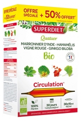 Super Diet Quatuor Vigne Rouge Circulation Bio 20 Ampoules + 10 Ampoules Offertes
