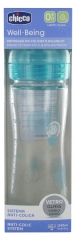 Chicco Bottiglia di Vetro Well Being 240 ml a Flusso Lento da 0 Mesi in su