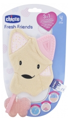 Jucărie de Pluș 3&icirc;n1 Chicco Fresh Friends pentru Teether de la 4 Luni+