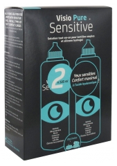 Sensitive Solution Tout-en-Un pour Lentilles Souples et Silicone Hydrogel Lot de 2 x 100 ml